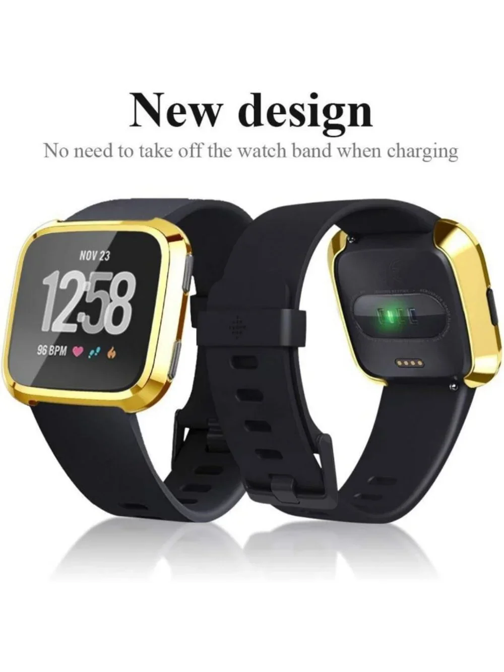 8-Pack Ultra Slim Screen Protector Case for Fitbit Versa - Scratch-Proof TPU